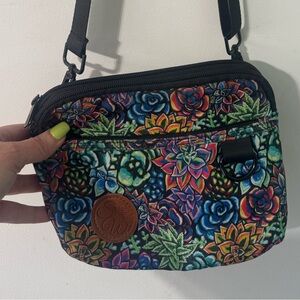 Sipsey Wilder Succulent Pattern Crossbody Bag